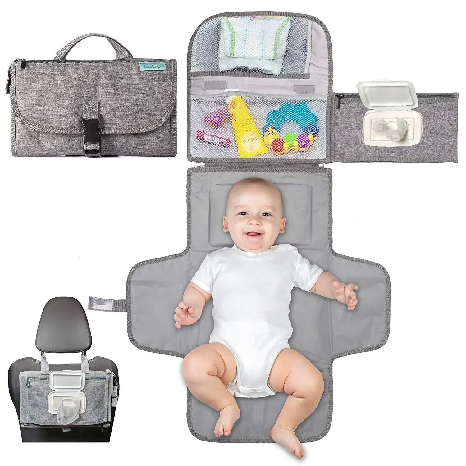 Kit de Change Portable pour Bébé – Avec Poches et Surface Imperméable