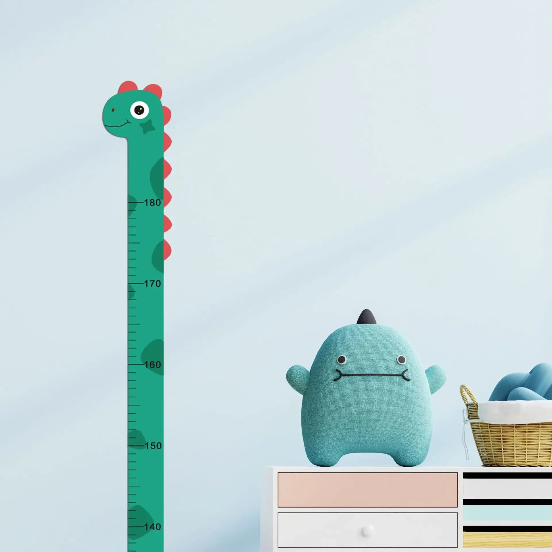 Stickers muraux croissance bébé – Licorne, Dinosaure, Girafe