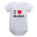 Tenue Bébé Unisexe – Romper Coton avec Lettrage “I Love Mom & Dad”