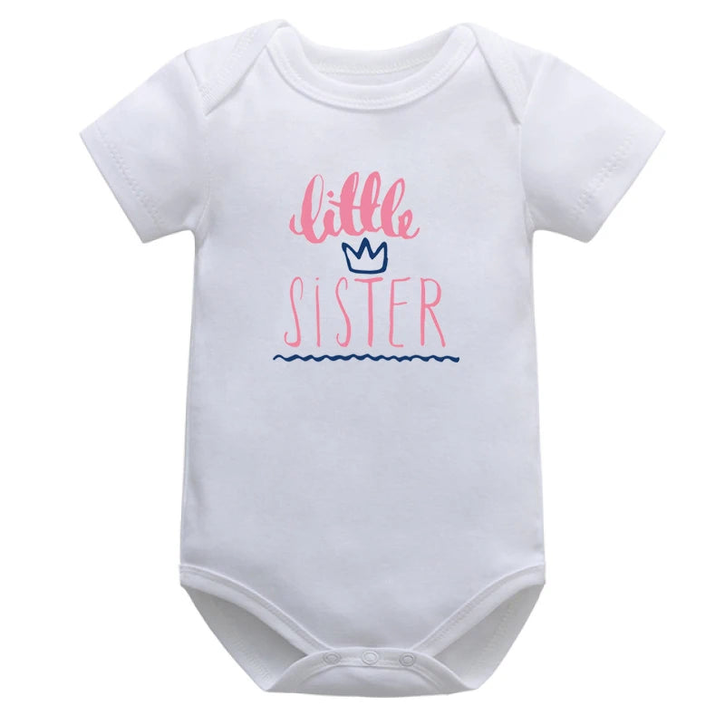 Tenue Bébé Unisexe – Romper Coton avec Lettrage “I Love Mom & Dad”